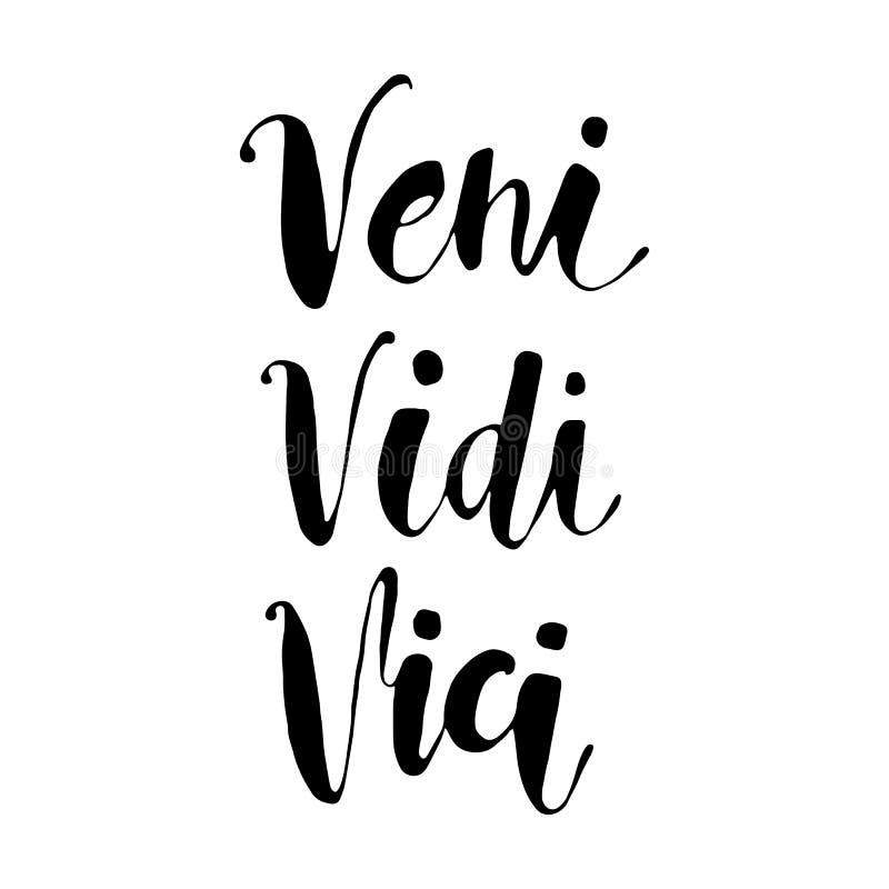 Veni Vidi Vici Latin Quote Poster Stok Vektör (Telifsiz) 1787316482