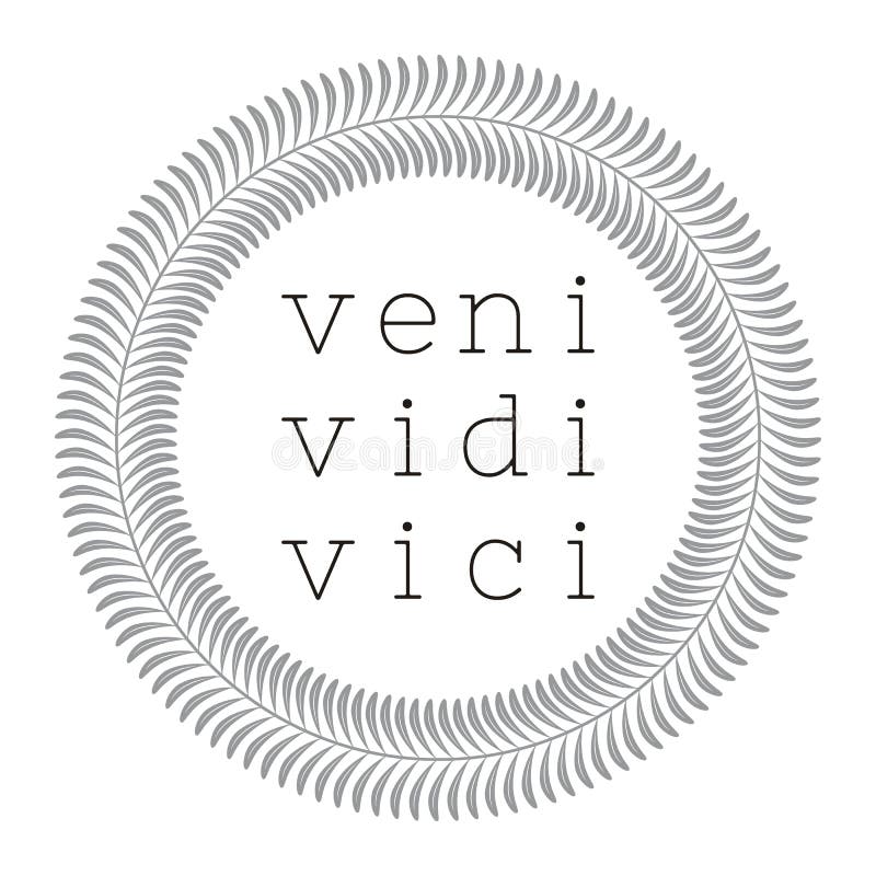 Veni Vidi Vici. Latin Quote Poster Stock Vector - Illustration of message,  simple: 192202261