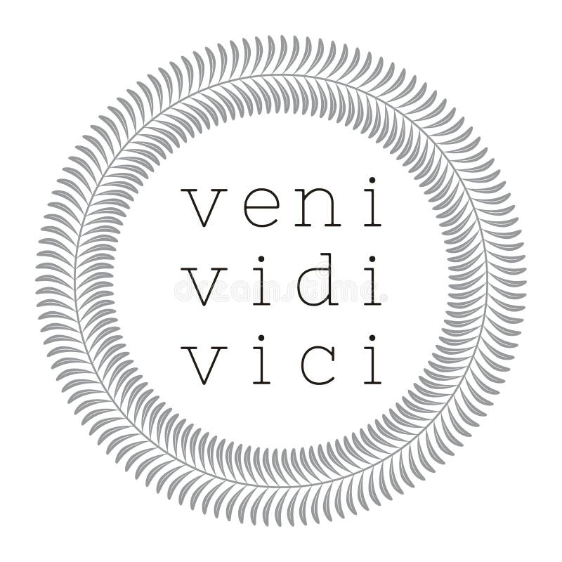 Veni Vidi Vici Latin Quote Poster Stock Vector (Royalty Free) 1787316473