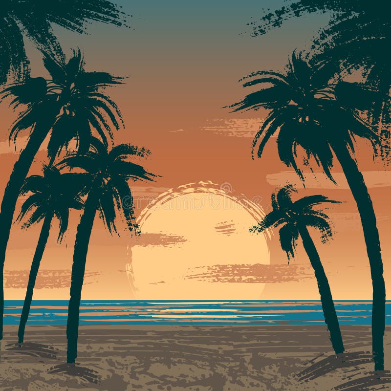 Venice beach, Los Angeles vector illustration Venice beach, Los Angeles vector illustration