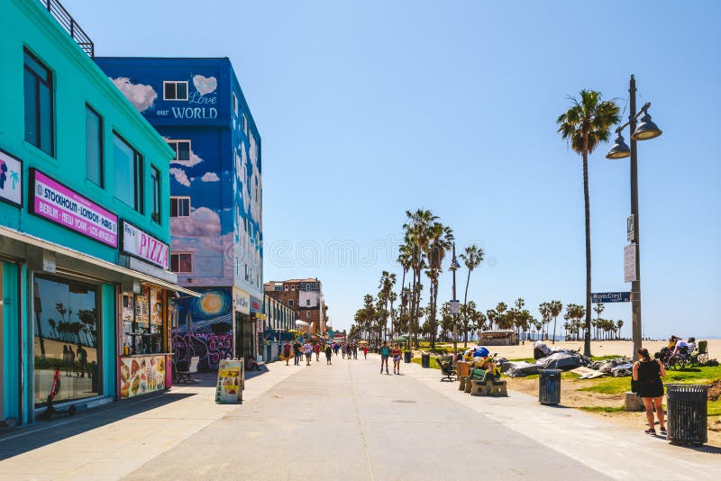 Venice Beach, secteur côtier avec des achats exclusifs photos libres de droits Venice Beach, secteur côtier avec des achats exclusifs photos libres de droits