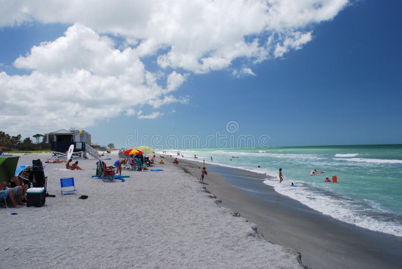Venice Beach in Venice Florida Editorial Photography Image of blue
