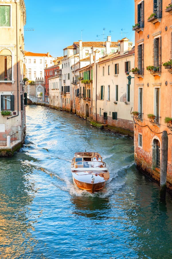 Venice, Italy - August 13, 2013: Narrow Canals of Venice, Italy ...