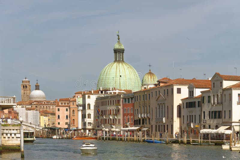 Venice, italy: constitution bridge and gran canal