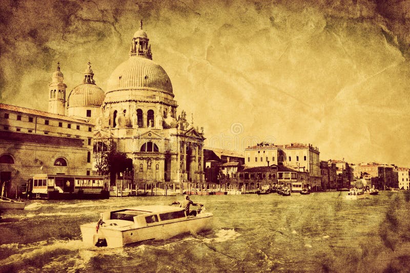 Venice, Italy. Grand Canal and Basilica Santa Maria della Salute