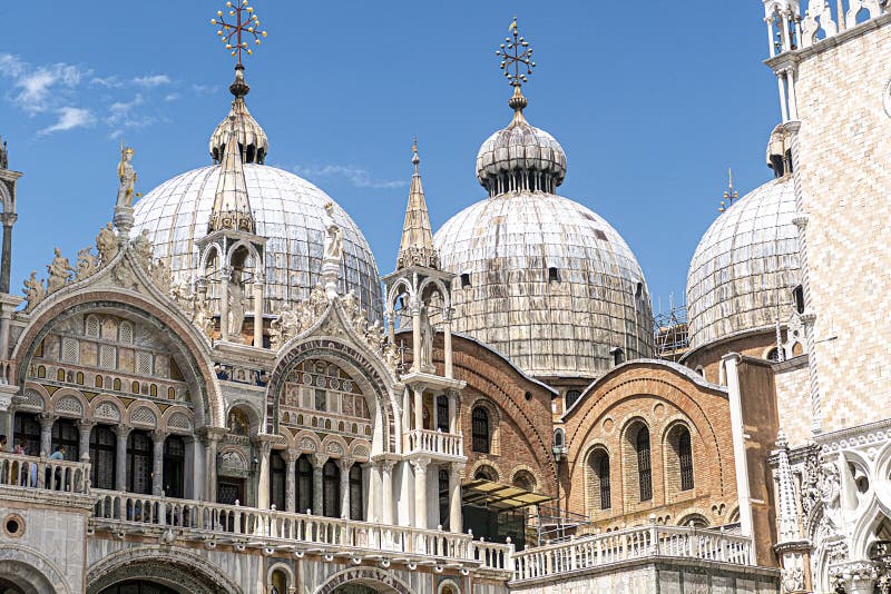 View to St. Mark`s cathedral in Venice, Italy