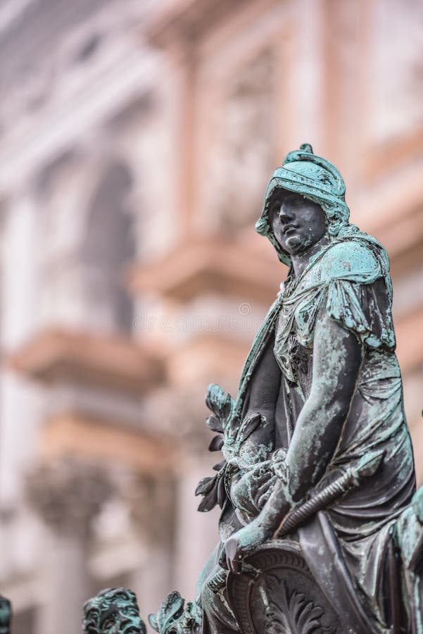 Venice, Italy Decorational Statues in St Marks Square Stock Image