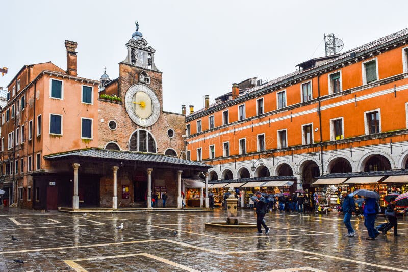 Campanile of San Giovanni Elemosinario (1531) church San Polo district  Venice the Veneto Italy Europe Stock Photo - Alamy