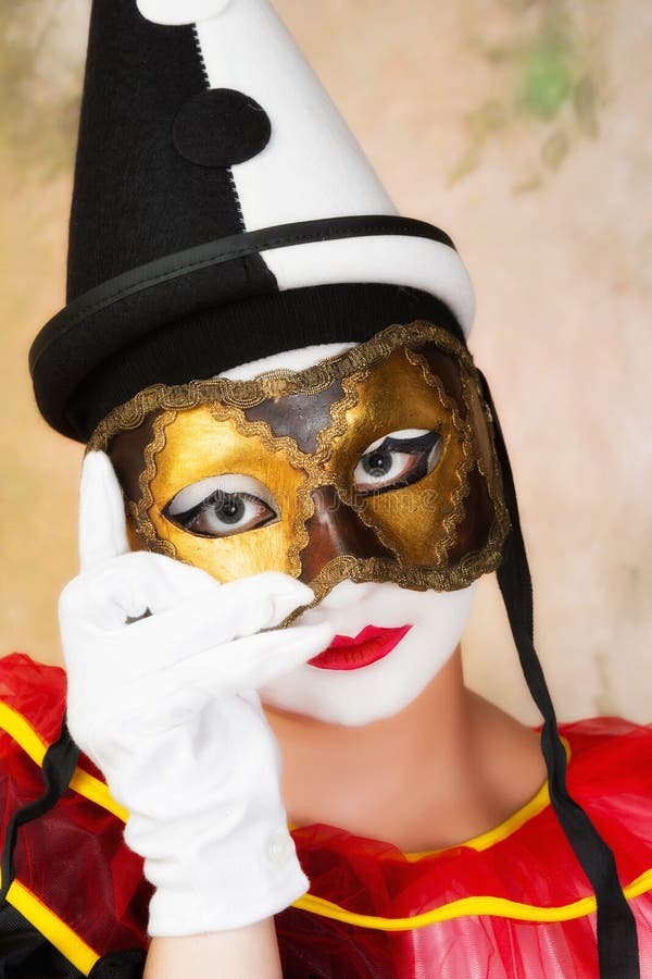 Face Paint Pierrot Clown Stock Photos Free & RoyaltyFree Stock