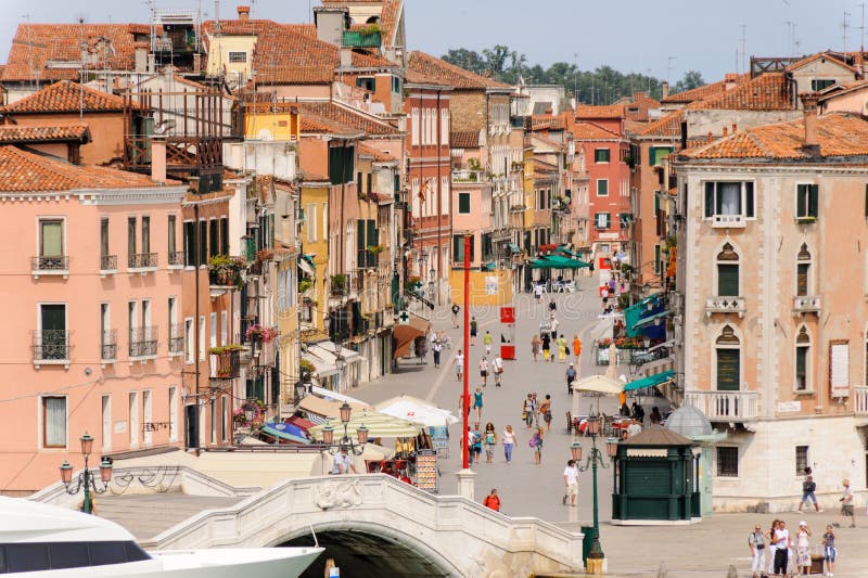 Venice via Giuseppe Garibaldi royalty free stock photo Venice via Giuseppe Garibaldi royalty free stock photo