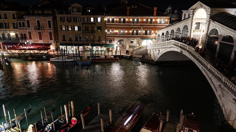 Venise Italie. Un laps de temps incroyable sur la vue sur le Canal Grande en soirée banque de vidéos