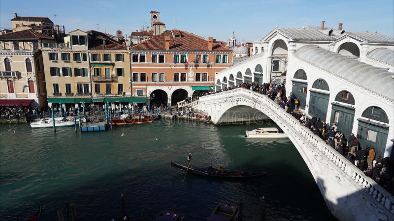 Venise Italie. Un laps de temps étonnant avec vue sur le Canal Grande banque de vidéos