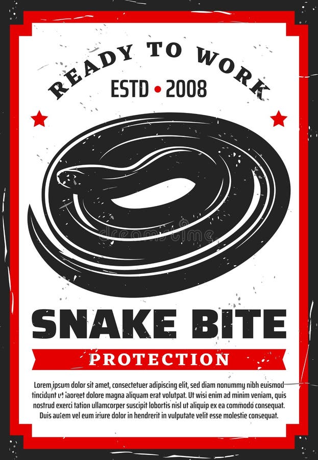 Venomous snake bites, protection measures