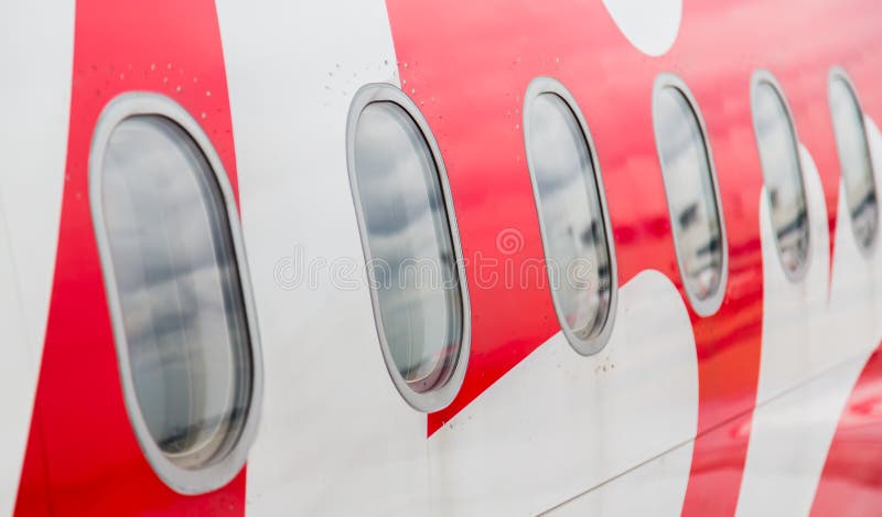Vensters van vliegtuig stock afbeelding Vensters van vliegtuig stock afbeelding