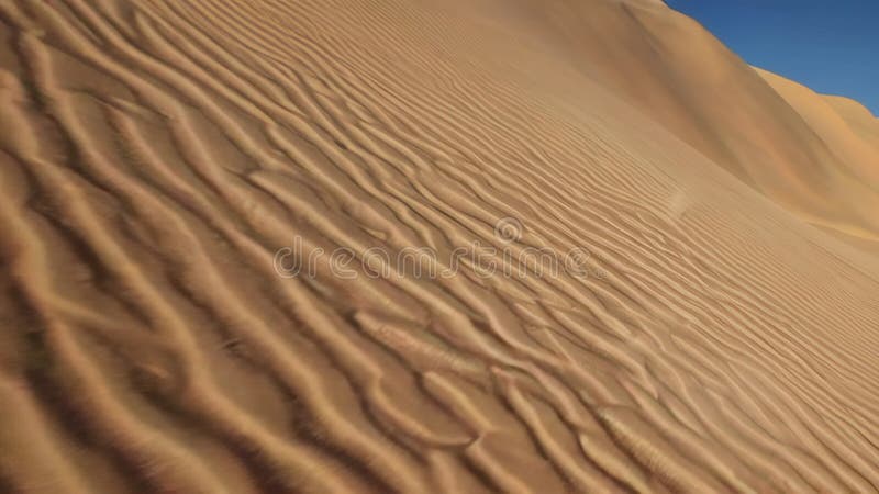 Vent créant des vagues sur les dunes de sable dans le paysage désertique illustration stock