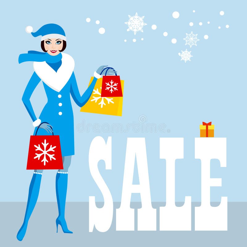 Venta de la Navidad ilustración del vector Venta de la Navidad ilustración del vector