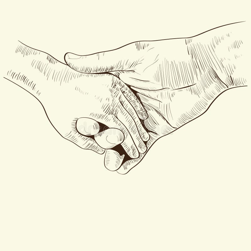 Ventaja de la mano de los padres su niño libre illustration Ventaja de la mano de los padres su niño libre illustration