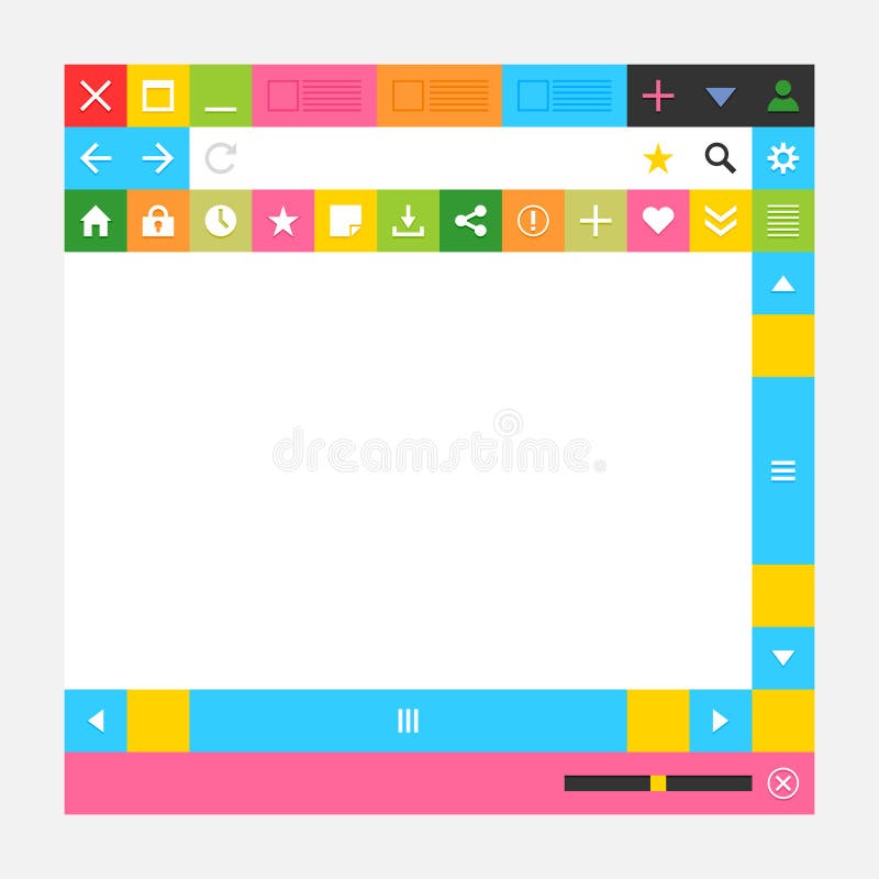 Ventana del explorador Web con los botones adicionales ilustración del vector Ventana del explorador Web con los botones adicionales ilustración del vector