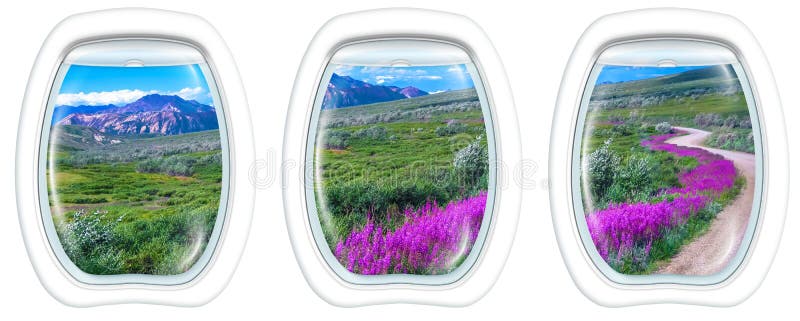 Ventanas de la porta en el parque nacional de Denali imagen de archivo libre de regalías Ventanas de la porta en el parque nacional de Denali imagen de archivo libre de regalías
