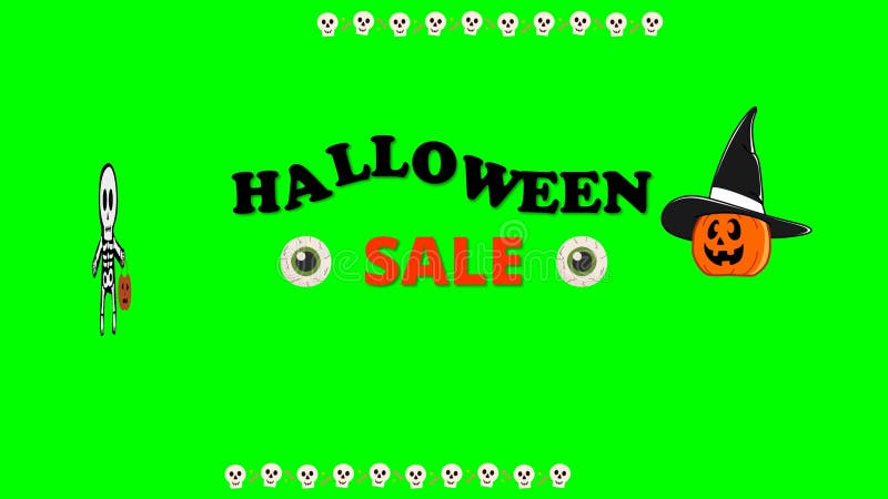 Vente d'halloween vidéos écran vert illustration de vecteur