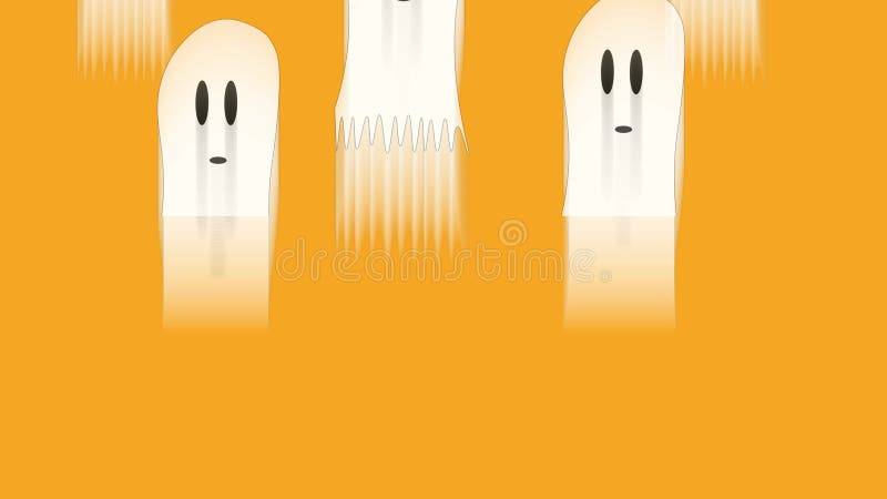 Vente de Halloween avec les fantômes blancs illustration de vecteur
