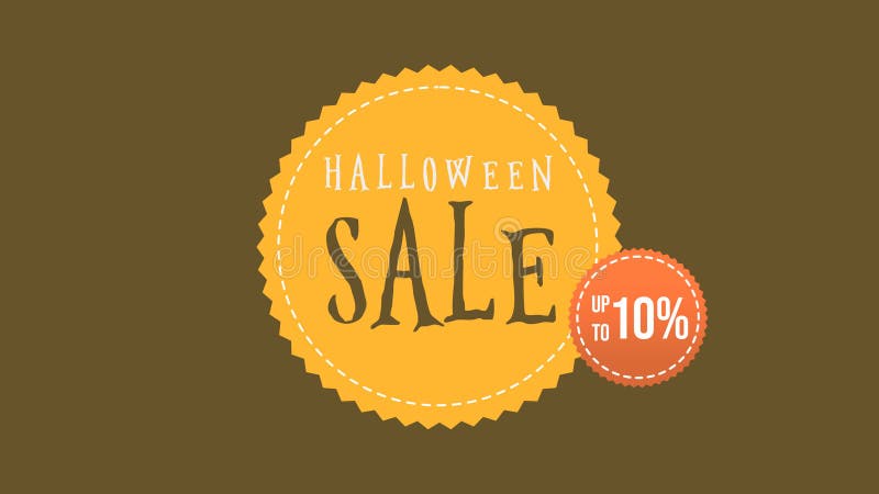 Vente de Halloween jusqu'à l'animation de 10 thèmes illustration stock