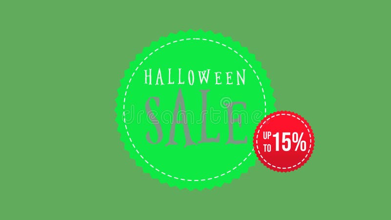 Vente de Halloween jusqu'à l'animation de 15 thèmes illustration stock