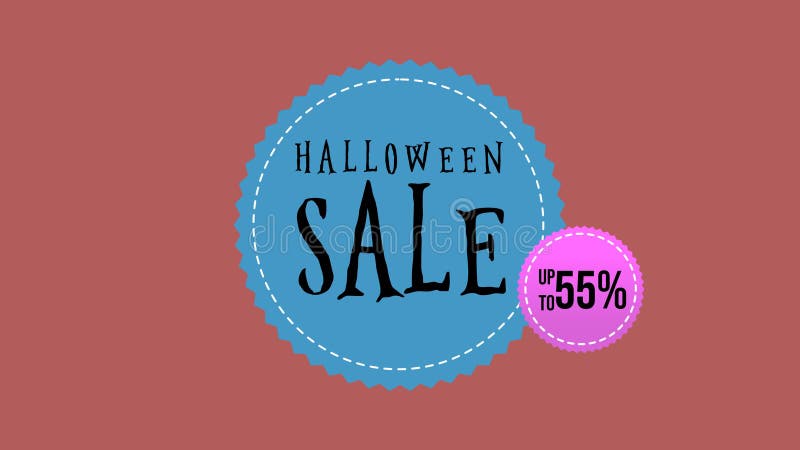 Vente de Halloween jusqu'à l'animation de 55 thèmes illustration libre de droits