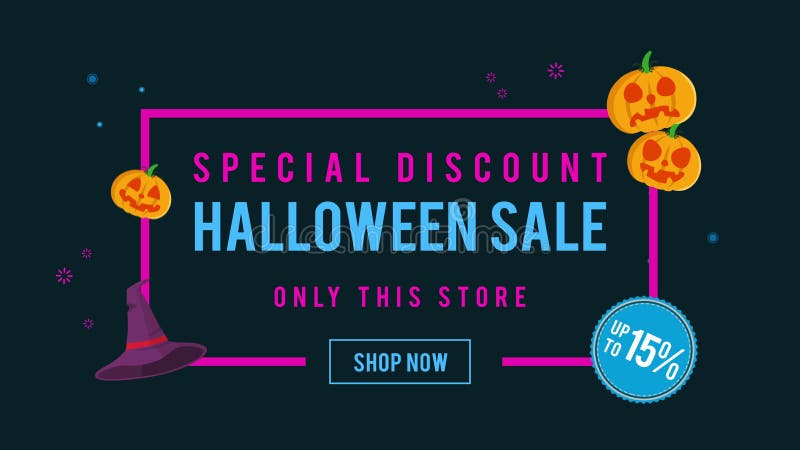 Vente de Halloween de remise spéciale jusqu'à l'animation 15 illustration stock