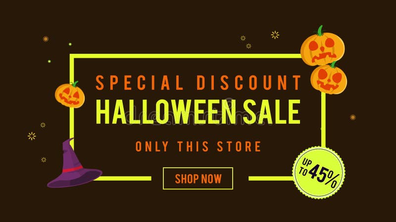 Vente de Halloween de remise spéciale jusqu'à l'animation 45 illustration libre de droits