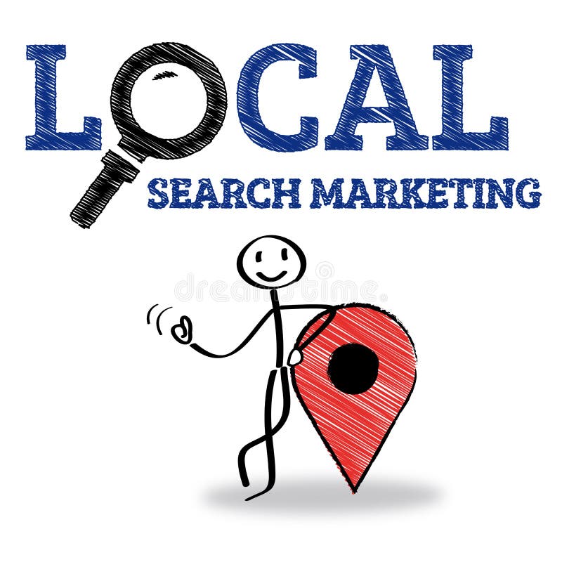 Vente locale de recherche illustration stock Vente locale de recherche illustration stock