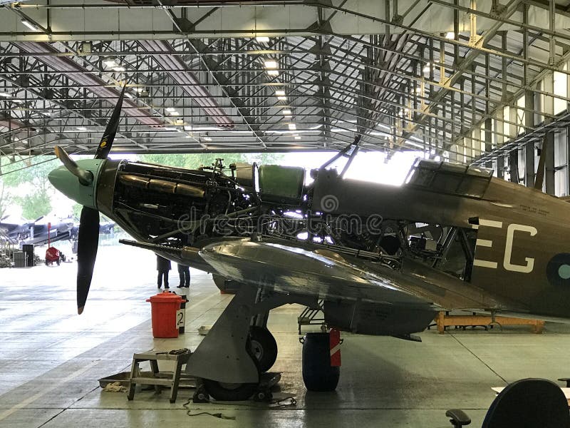 Venter Hurricane warbird royalty-vrije stock afbeeldingen Venter Hurricane warbird royalty-vrije stock afbeeldingen
