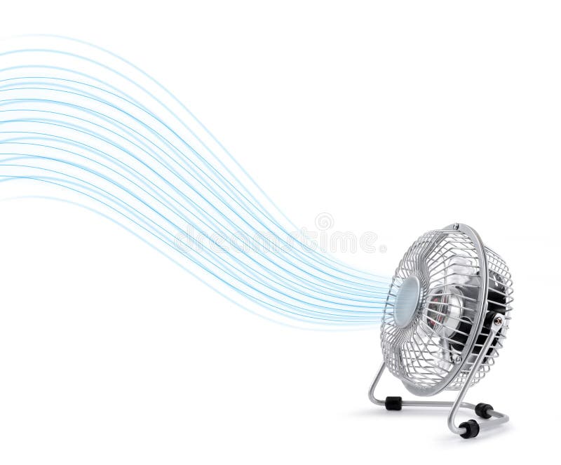 Ventilador elétrico do refrigerador que funde o ar fresco fotos de stock Ventilador elétrico do refrigerador que funde o ar fresco fotos de stock