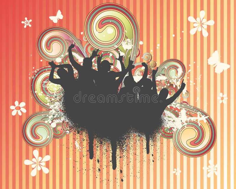 Grunge Swirl Fans vector illustration. Grunge Swirl Fans vector illustration