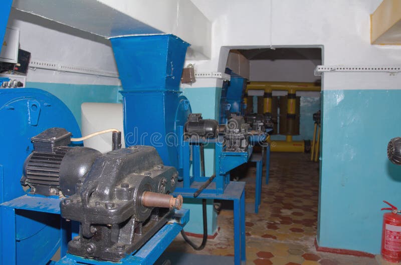 Ventilating Equipment in Underground Military Bunker Stock Image