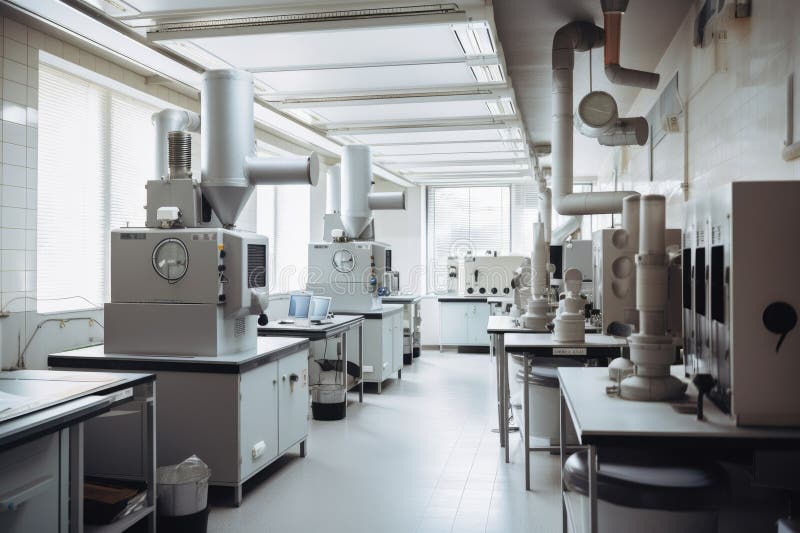 Ventilation System in Laboratory, with Sophisticated Instruments and