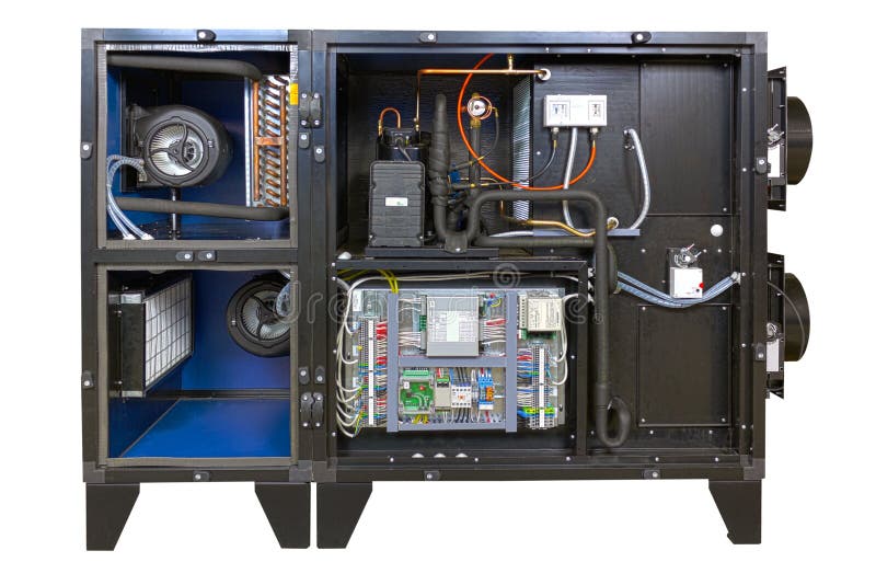 Ventilation Unit For Indoor Pools, Inside View Stock Photo Image