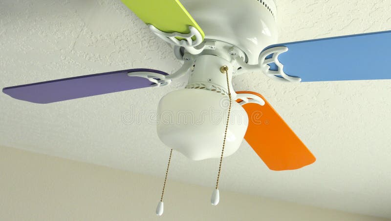 Ventilatore da soffitto colorato
