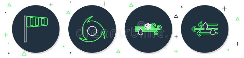 Poço De Ventos De Pata-vento De Pata-vento Nuvem De Vane Com Neve Chuva  Girassol Girassol E ícone Meteorológico. Vetor Ilustração do Vetor -  Ilustração de meteorologia, céu: 228521995