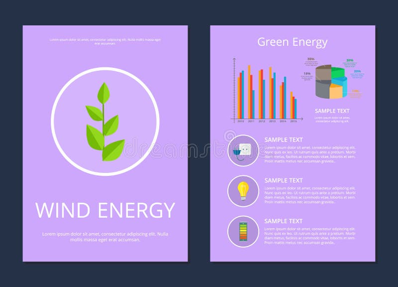 Vento ed illustrazione stabilita di vettore di energia verde royalty illustrazione gratis Vento ed illustrazione stabilita di vettore di energia verde royalty illustrazione gratis