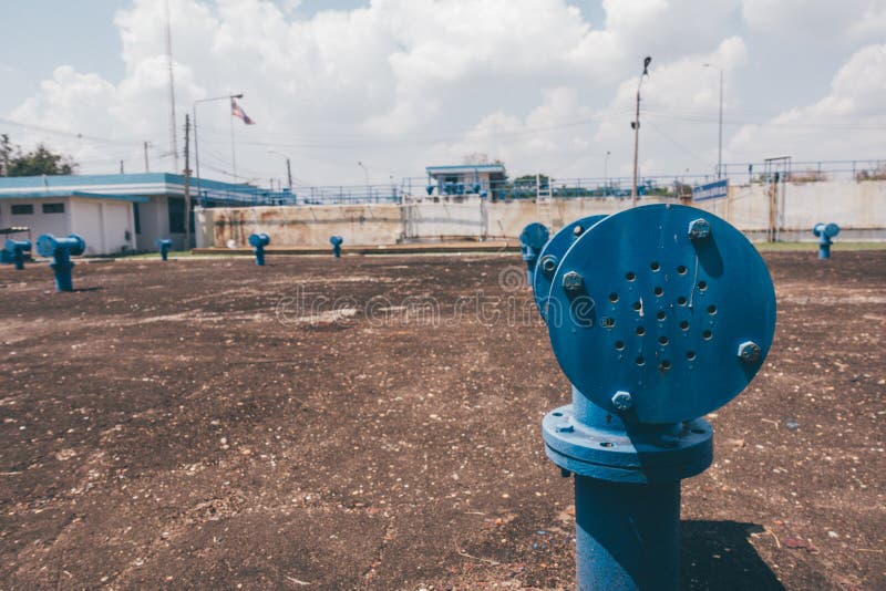 Vents of water tank stock photo. Image of manifold, blue 102534918