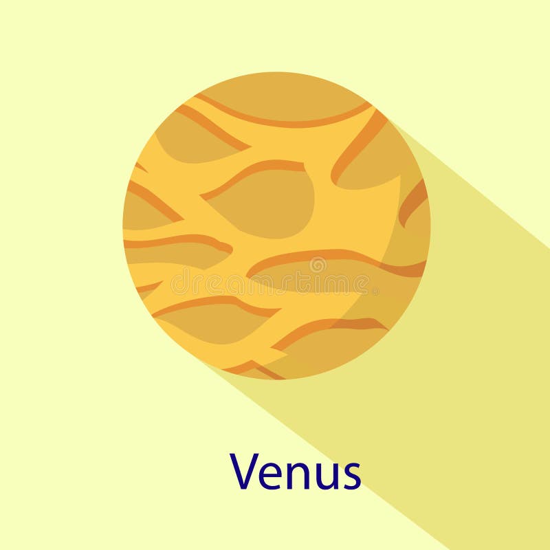 Venus-Planetenikone, flache Art stock abbildung Venus-Planetenikone, flache Art stock abbildung