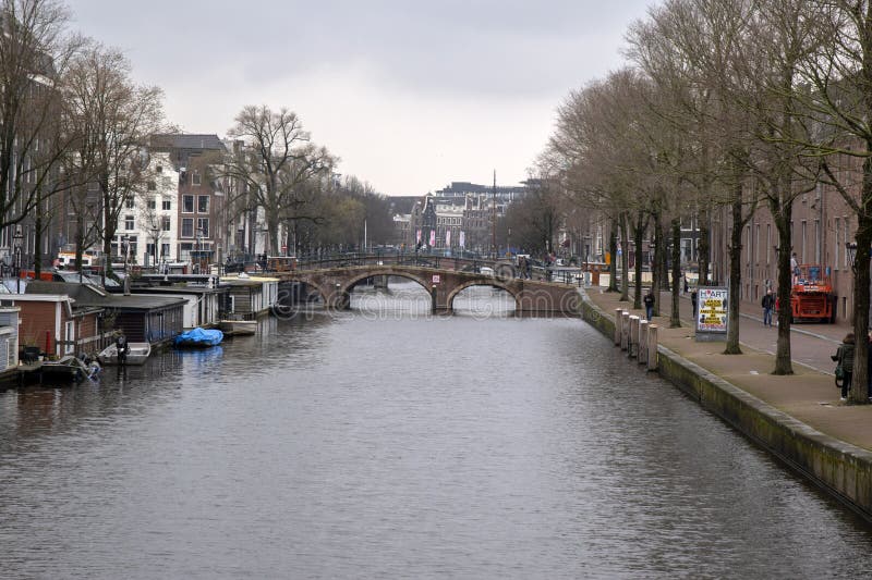 View Nieuwe Keizergracht Canal At Amsterdam The Netherlands 12-3-2024. View Nieuwe Keizergracht Canal At Amsterdam The Netherlands 12-3-2024.