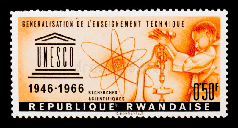  Verallgemeinerung der Bildungstechniken, Jahrestags-Reihe UNESCO 20., circa 1966 lizenzfreie stockfotos