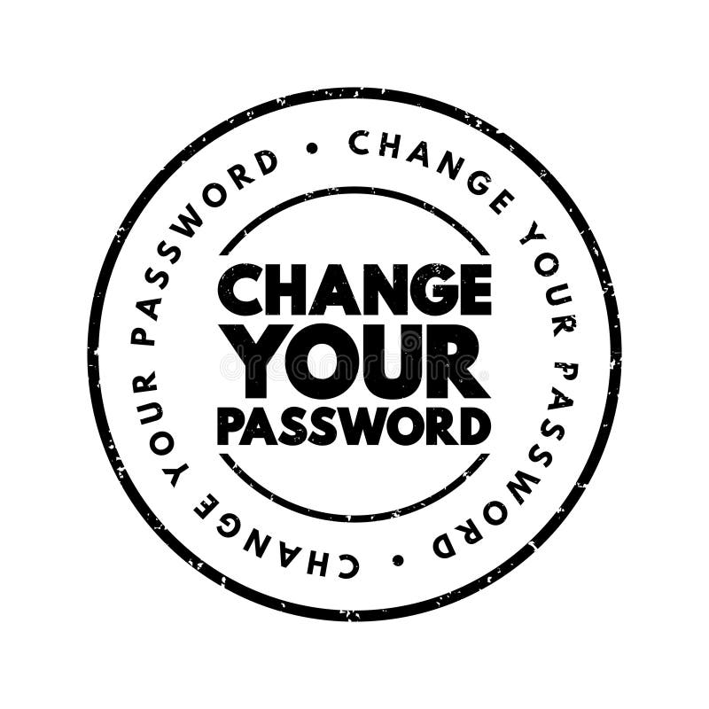 Verander uw concept achtergrond van de wachtwoordtekstzegel royalty-vrije illustratie