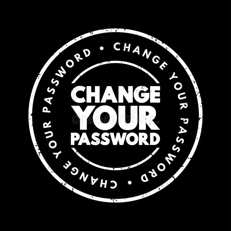 Verander uw concept achtergrond van de wachtwoordtekstzegel stock illustratie