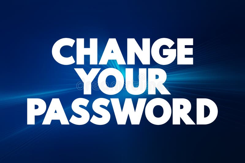 Verander uw de conceptachtergrond van het wachtwoordcitaat stock illustratie