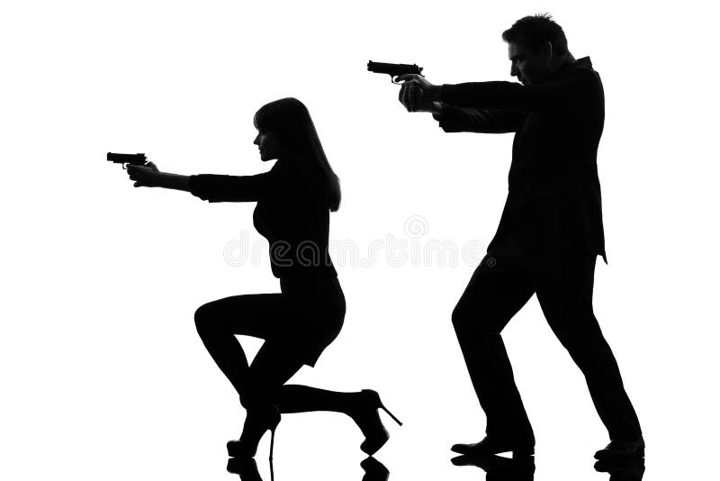 Verbinden Sie Geheimagent-Verbrecherschattenbild des Frauenmanndetektivs lizenzfreies stockbild Verbinden Sie Geheimagent-Verbrecherschattenbild des Frauenmanndetektivs lizenzfreies stockbild