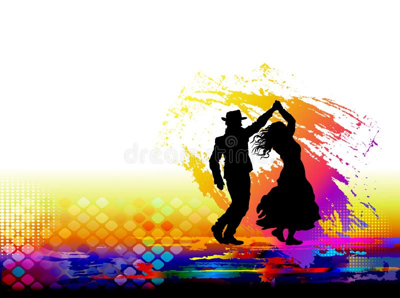Verbinden Sie von den Tänzern und Salsanachtklubvolkstanz tanzen