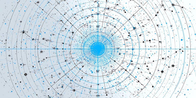 Verbluffend Abstract Achtergrond Blauwe Hemelse Burst royalty-vrije illustratie